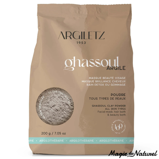 Argile ghassoul ultra-ventilée - 200g l Argiletz l La Magie du Naturel l SUISSE