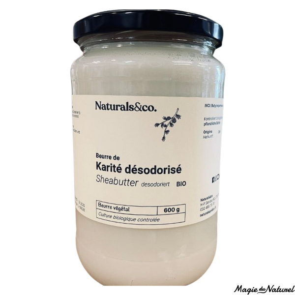 Beurre de Karité BIO, blanc, désodorisé l Naturals&Co l La Magie du Naturel l SUISSE