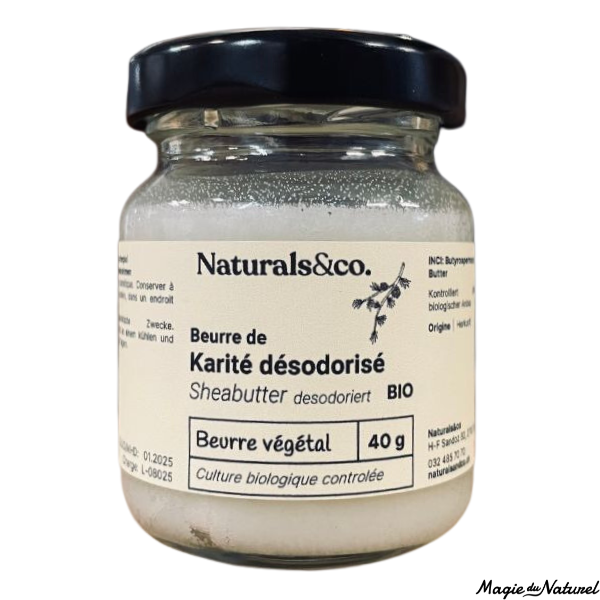 Beurre de Karité BIO, blanc, désodorisé l Naturals&Co l La Magie du Naturel l SUISSE