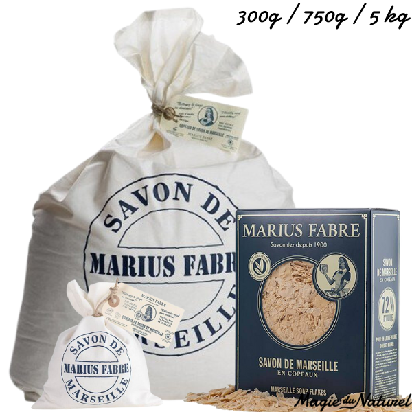 Copeaux de savon de Marseille blanc (750g / 5kg)  - SANS HUILE DE PALME l Marius Fabre l La Magie du Naturel l SUISSE