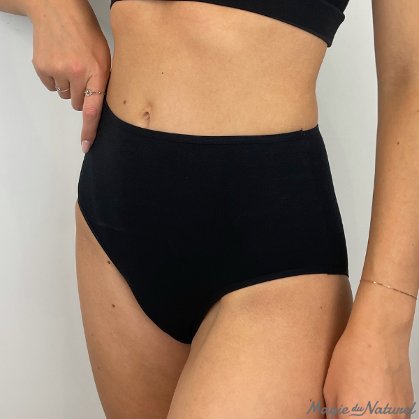 Culotte menstruelle taille haute - Fiona l Plim Underwear l La Magie du Naturel l SUISSE