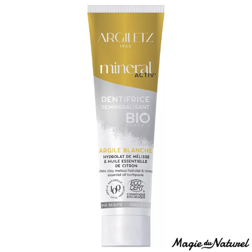 Dentifrice BIO argile blanche, argile jaune & citron - 75ml l Argiletz l La Magie du Naturel l SUISSE