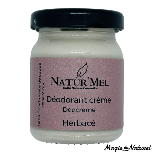 Déodorant crème « L'Herbacé » - Sans bicarbonate - 50ml l Natur'Mel Cosm'Ethique l La Magie du Naturel l SUISSE