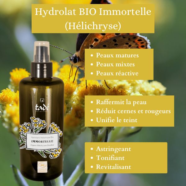 Hydrolat d'Immortelle BIO (Hélichryse) - 200ml l Tadé l La Magie du Naturel l SUISSE