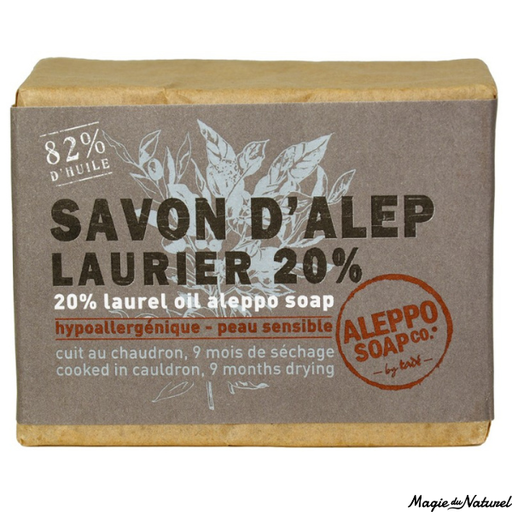 Savon d'Alep olive & laurier 20% - 200gr l Tadé l La Magie du Naturel l SUISSE