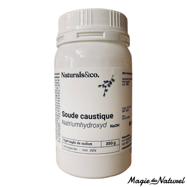 Soude Caustique (NaOH) Microperles 98.5% - 350g l Naturals&Co l La Magie du Naturel l SUISSE